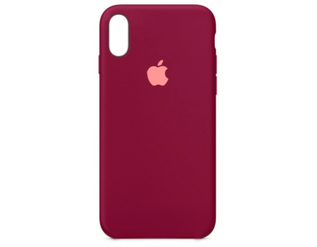 Чехол Silicone Case Full Cover iPhone XR Copy Rose Red (37)