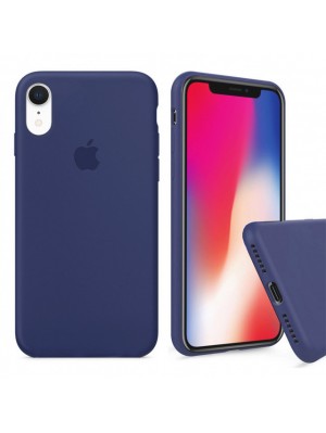 Чехол Silicone Case Full Cover iPhone XR Copy Navy Blue (20)