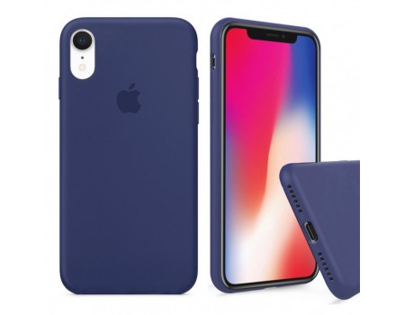 Чехол Silicone Case Full Cover iPhone XR Copy Navy Blue (20)