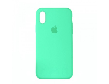 Чехол Silicone Case Full Cover iPhone XR Copy Sea Blue (21)