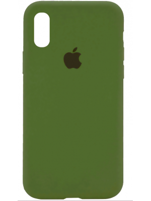 Чехол Silicone Case Full Cover iPhone XR Copy Army Green (45)