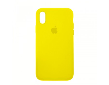 Чехол Silicone Case Full Cover iPhone XR Copy Canary Yellow (50)