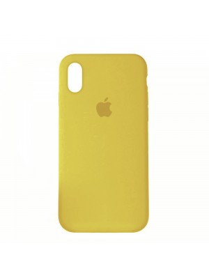 Чехол Silicone Case Full Cover iPhone XS Max Copy Yellow (4)