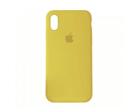 Чехол Silicone Case Full Cover iPhone XS Max Copy Yellow (4)