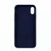 Чехол Silicone Case Full Cover iPhone XS Max Copy Dark Blue (8)