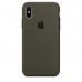 Чехол Silicone Case Full Cover iPhone XS Max Copy Dark Olive (35)