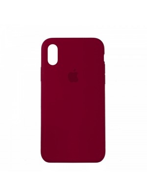 Чехол Silicone Case Full Cover iPhone XS Max Copy Rose Red (37)