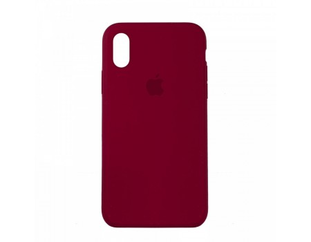 Чехол Silicone Case Full Cover iPhone XS Max Copy Rose Red (37)