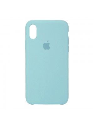 Чехол Silicone Case Full Cover iPhone XS Max Copy Sea Blue (21)