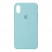 Чехол Silicone Case Full Cover iPhone XS Max Copy Sea Blue (21)