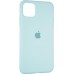 Чехол Silicone Case Full Cover iPhone 11 Pro Copy Sea Blue (21)