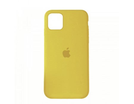 Чехол Silicone Case Full Cover iPhone 11 Pro Max Copy Yellow (4)