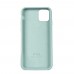 Чехол Silicone Case Full Cover iPhone 11 Pro Max Copy Mist Blue (26)