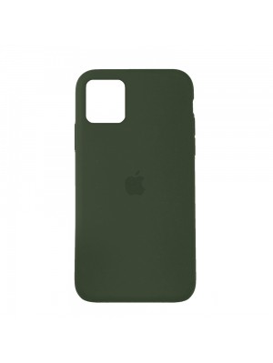 Чехол Silicone Case Full Cover iPhone 11 Pro Max Copy Dark Olive (35)