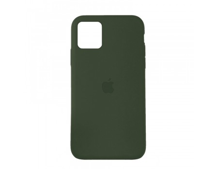 Чехол Silicone Case Full Cover iPhone 11 Pro Max Copy Dark Olive (35)