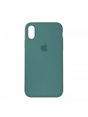 Чехол Silicone Case Full Cover iPhone XR Copy Pine Green (55)