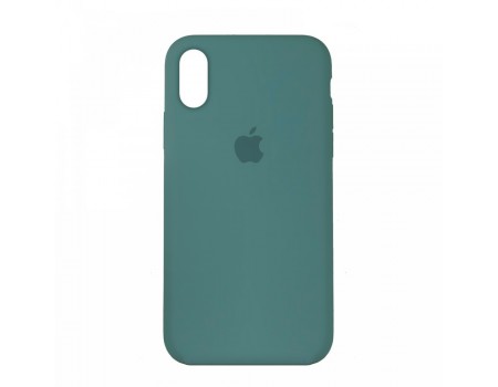 Чехол Silicone Case Full Cover iPhone XR Copy Pine Green (55)