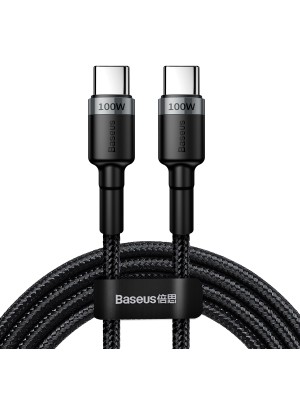 Кабель Baseus Cafule PD2.0 100W flash charging Type-C For Type-C cable ( 20V 5A ) 2m Gray + Black