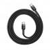 Кабель Baseus Cafule Series Type-C PD2.0 60W Flash charge Cable ( 20V 3A ) 1M Gray Black
