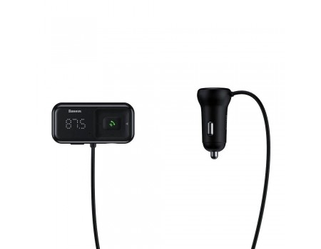 FM-трансмітер Baseus T typed S-16 wireless MP3 car charger ( English Version ) Black