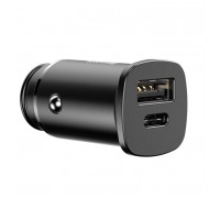 АЗП Baseus Square metal A + C 30W PPS Car Charger ( PD3.0, QC4.0 +, SCP, AFC ) Black