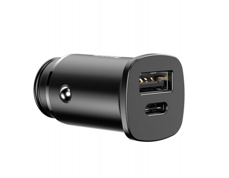 АЗП Baseus Square metal A + C 30W PPS Car Charger ( PD3.0, QC4.0 +, SCP, AFC ) Black