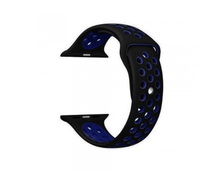 Ремінець Nike Sport Apple Watch 42/44mm Black + Blue (8)