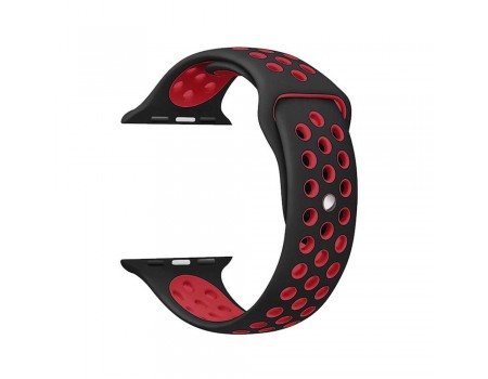 Ремінець Nike Sport Apple Watch 38/40/41 mm Black + Red ( 18 )