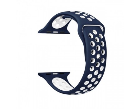 Ремешок Nike Sport Apple Watch 38/40/41 mm Blue+White (20)