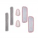 Комплект насадок для швабри Xiaomi Yijie Household Cleaning Kit Replacement TZ-01 Red Gray