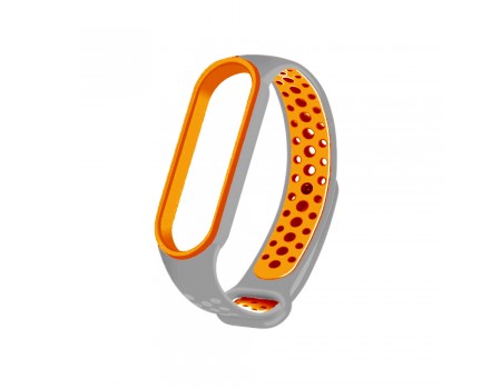 Ремешок Nike Sport Mi Band 5/6 Grey Orange (10)