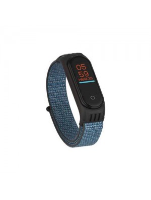 Ремешок Nylon Mi Band 5/6 Black Blue (27)