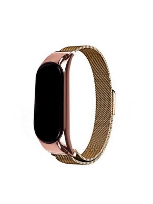 Ремешок Миланская Петля Mi Band 5/6 Rose Gold (10)