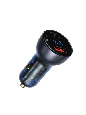 АЗП Baseus Particular Digital Display QC + PPS Dual Quick Charger Car Charger 65W Dark Gray