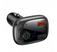 FM - трансмітер Baseus T typed S - 13 wireless MP3 car charger (PPS Quick Charger - EU) Black