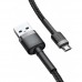 Кабель Baseus cafule Cable USB For Micro 2.4A 1M Gray + Black