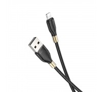 Кабель Hoco U92 Gold collar charging data cable for Lightning Black