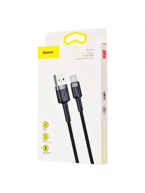 Кабель Baseus cafule Cable USB For Type - C 3A 1m Gray + Black