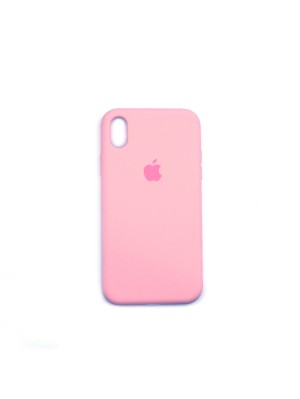 Чехол Silicone Case Full Cover iPhone XR Copy Pink (12)