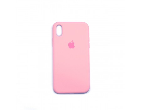 Чехол Silicone Case Full Cover iPhone XR Copy Pink (12)