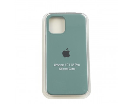 Чехол Silicone Case Full Cover iPhone 12/12 Pro Copy Pine Green (55)