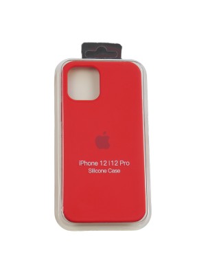 Чехол Silicone Case Full Cover iPhone 12/12 Pro Copy Red (14)