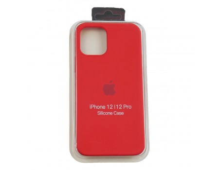 Чехол Silicone Case Full Cover iPhone 12/12 Pro Copy Red (14)