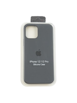 Чехол Silicone Case Full Cover iPhone 12/12 Pro Copy Dark Grey (15)