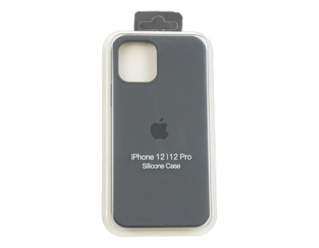 Чехол Silicone Case Full Cover iPhone 12/12 Pro Copy Dark Grey (15)