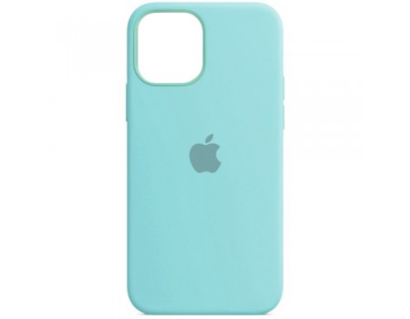 Чехол Silicone Case Full Cover iPhone 12/12 Pro Copy Sea Blue (21)