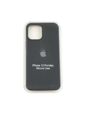 Чехол Silicone Case Full Cover iPhone 12 Pro Max Copy Black (18)