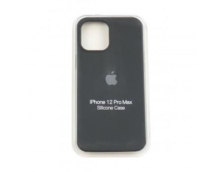 Чехол Silicone Case Full Cover iPhone 12 Pro Max Copy Black (18)