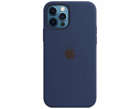 Чехол Silicone Case Full Cover iPhone 12 Pro Max Copy Dark Blue (8)