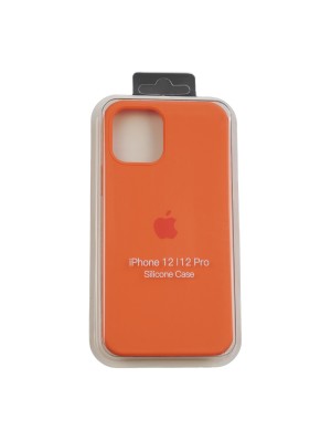 Чехол Silicone Case Full Cover iPhone 12/12 Pro Copy Orange (13)